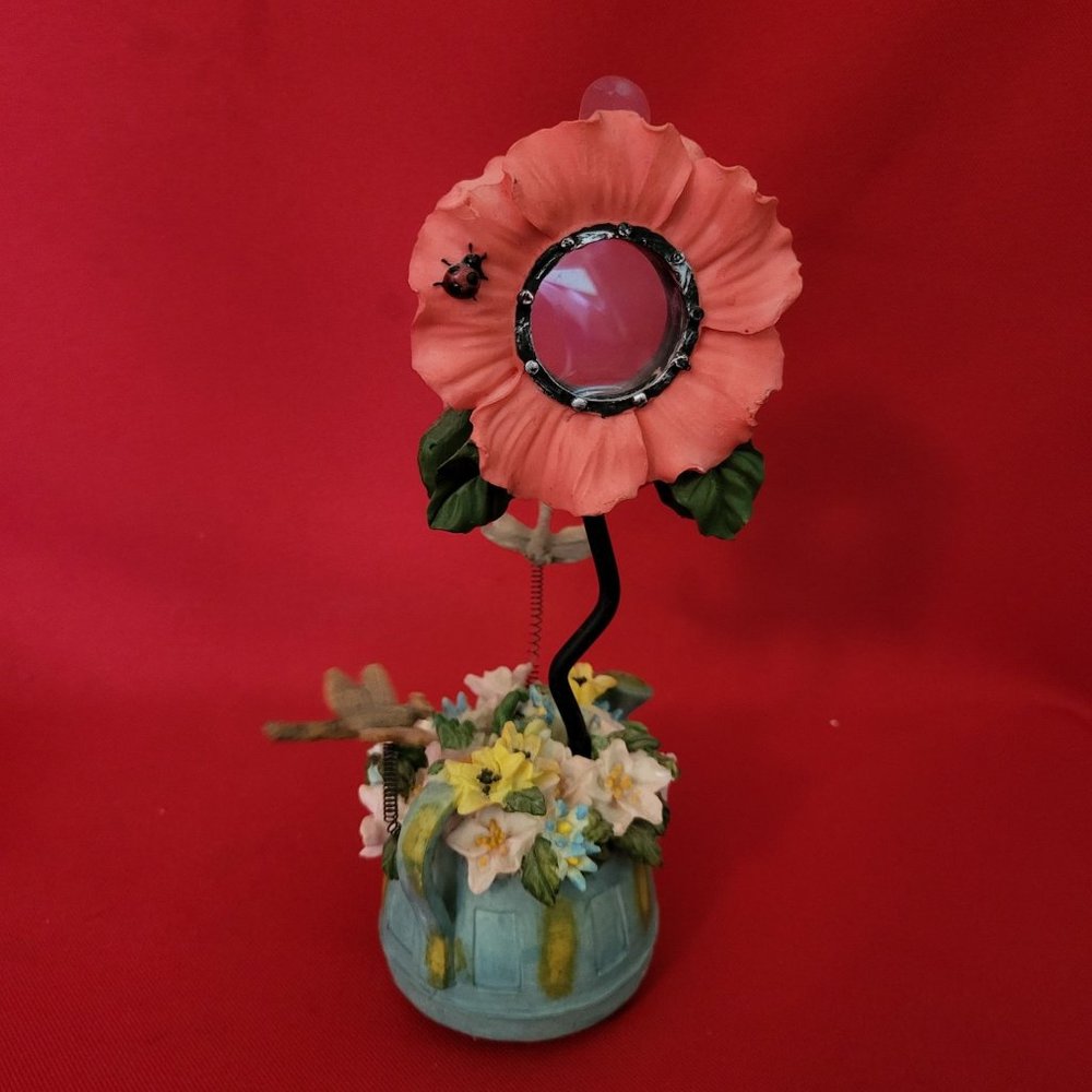 Musical Box Picture Frame Ceramic Flowers Watering Can Ladybug Rotating